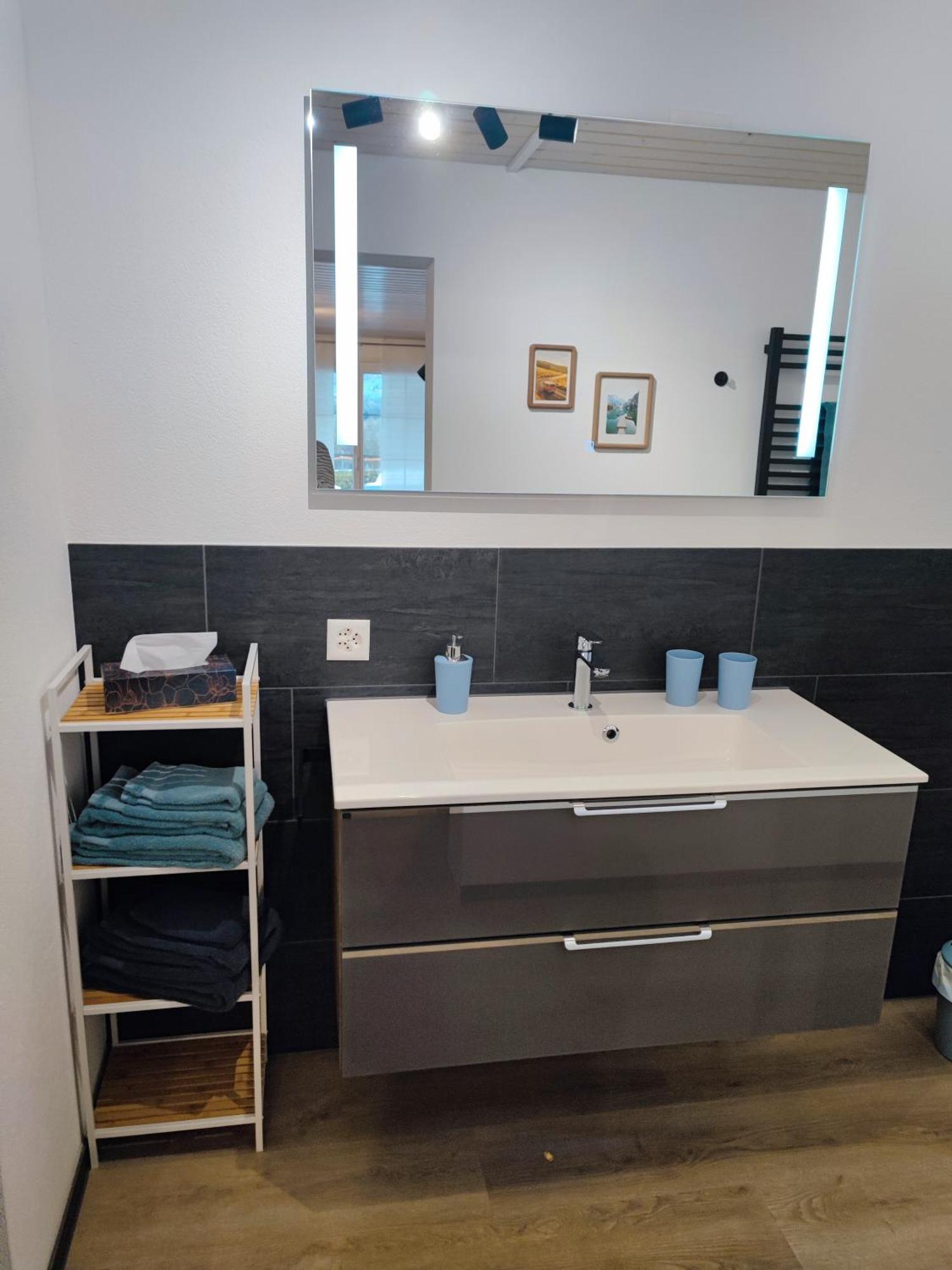 Kleine Auszeit - 2-Zimmer Ferienwohnung Spiez Ngoại thất bức ảnh
