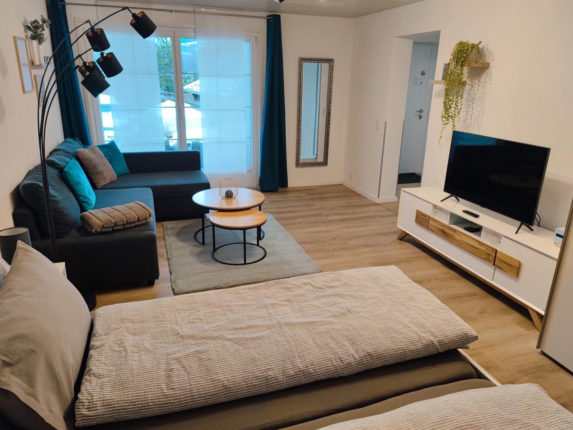Kleine Auszeit - 2-Zimmer Ferienwohnung Spiez Ngoại thất bức ảnh